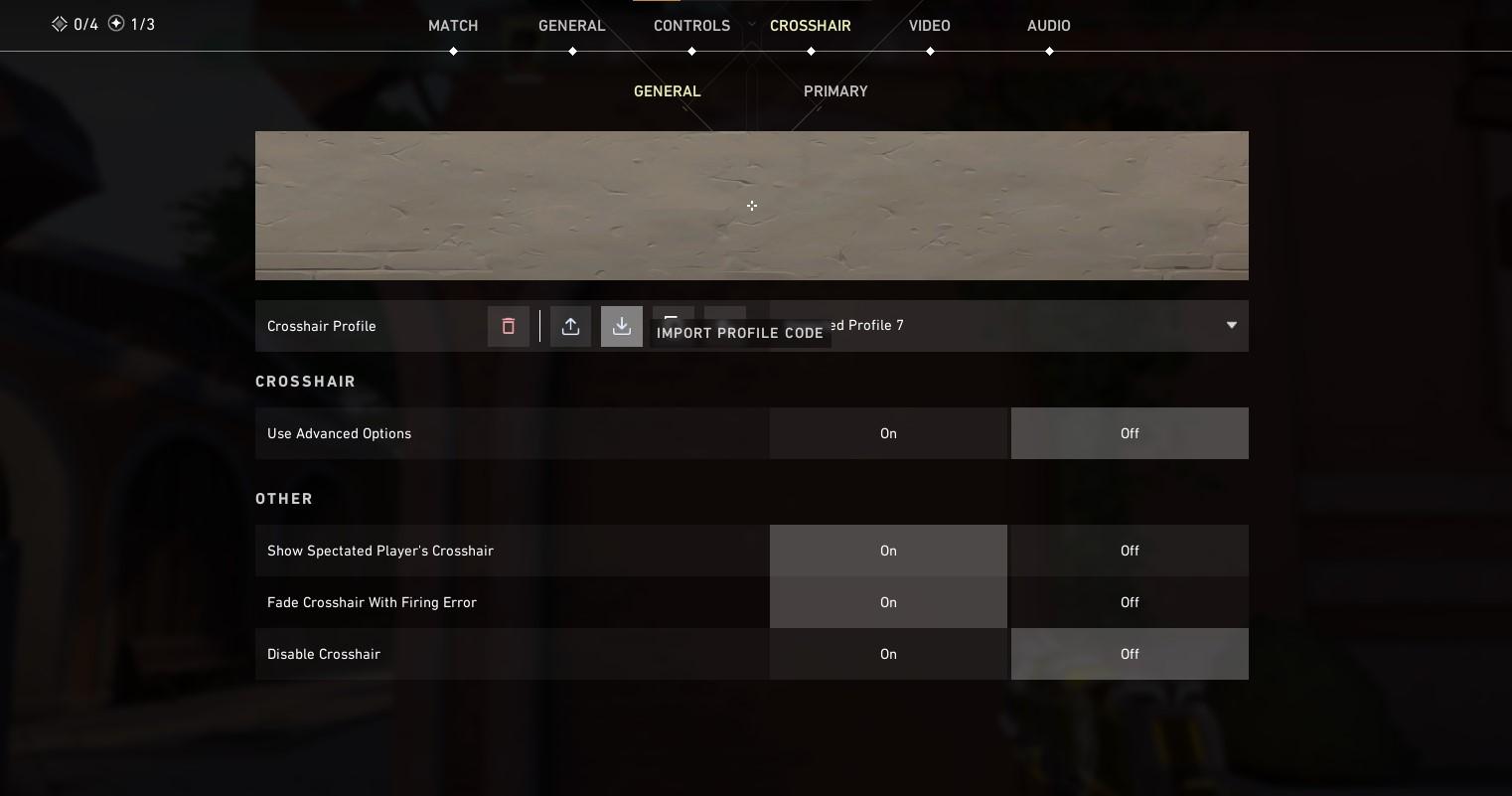 A screenshot of the settings menu in Valorant.