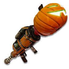 A screenshot featuring the Pumpkin Launcher in Fortnite.