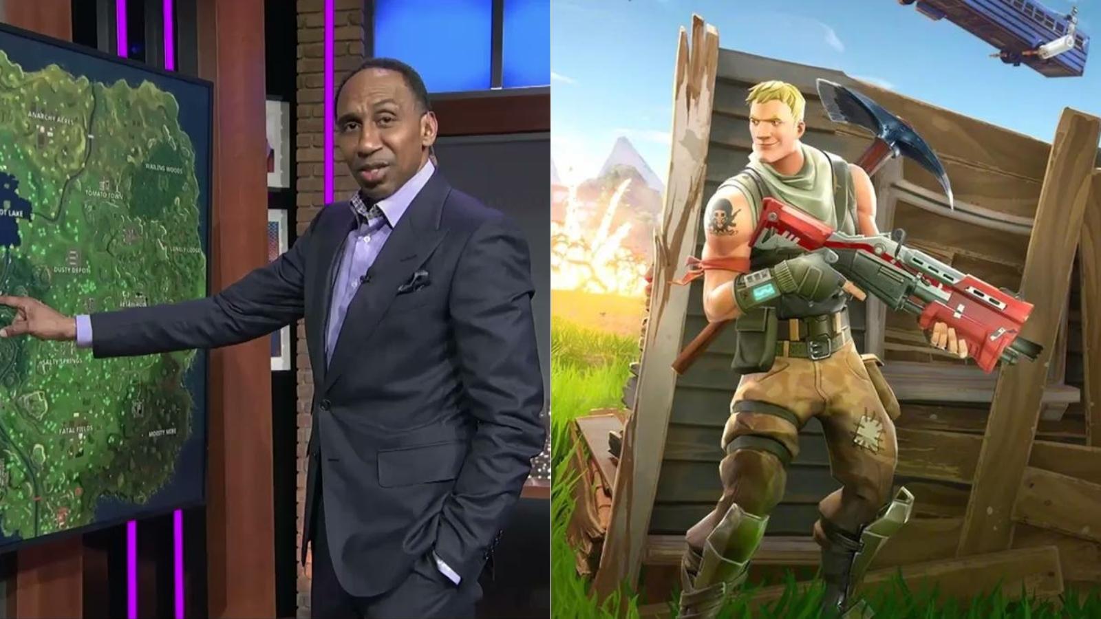 Stephen A Smith and Fortnite skin jonesy