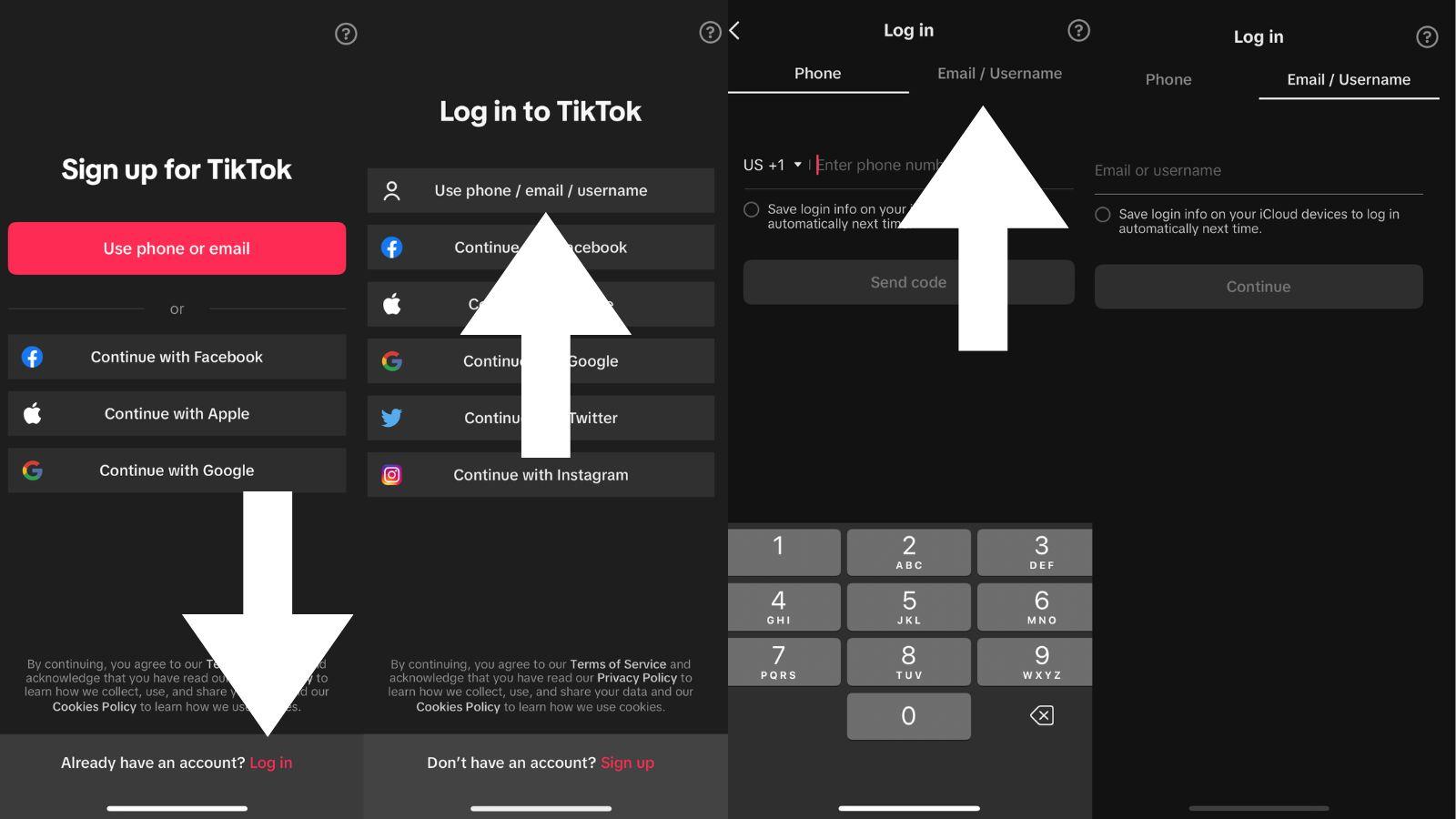 How to recover a TikTok account through the app