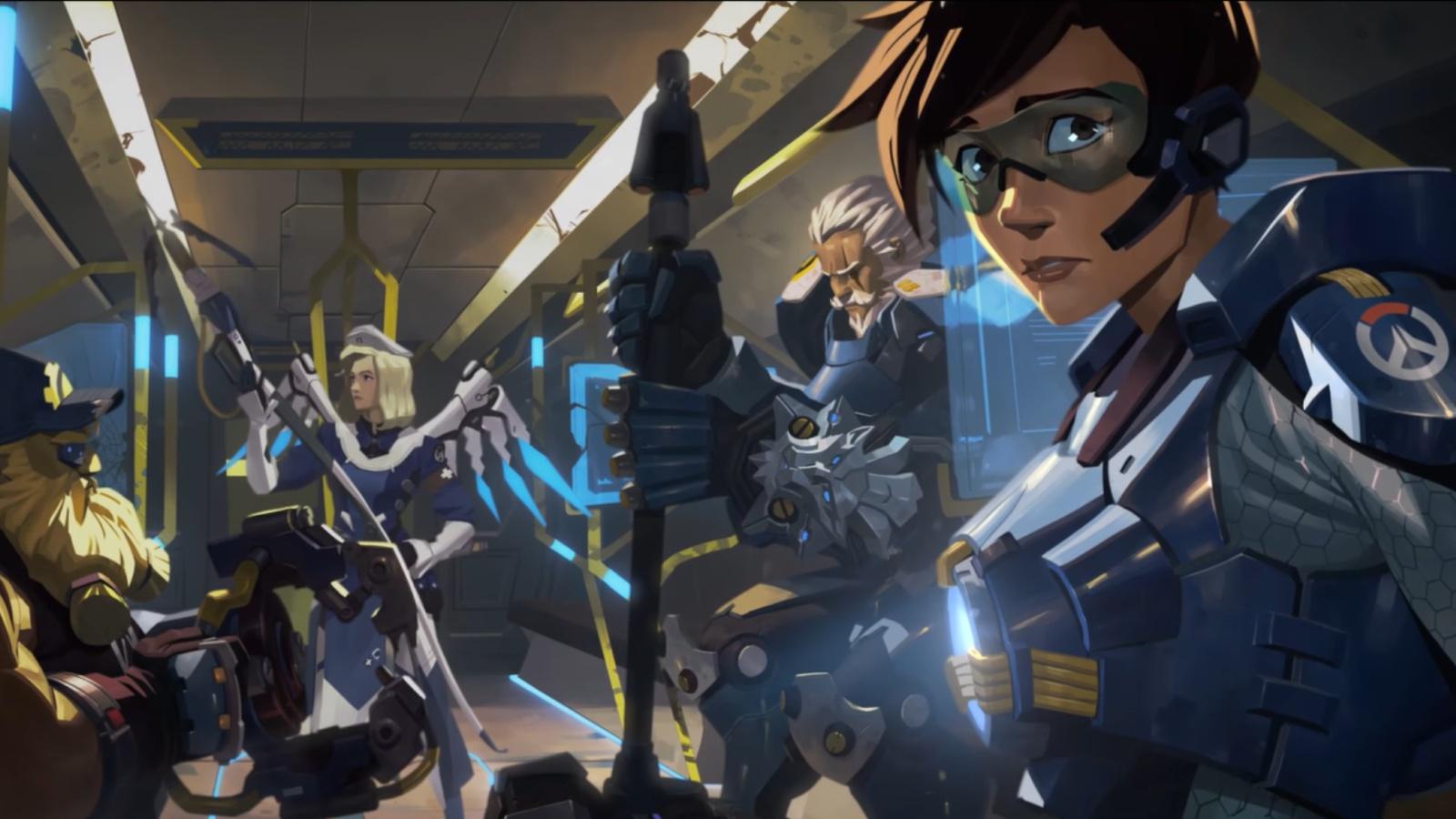 A screenshot featuring the Overwatch Uprising event.