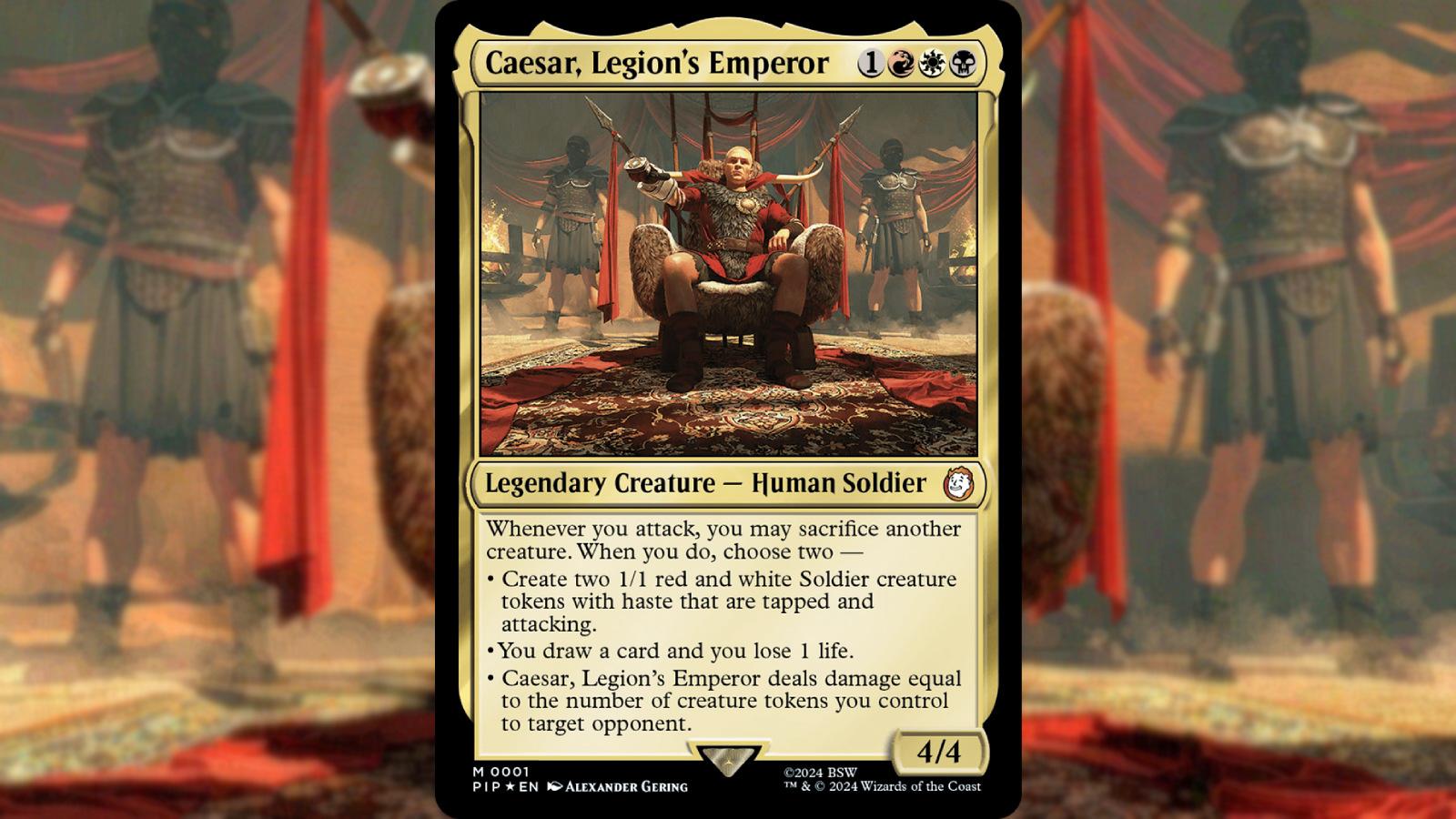 MTG Fallout Caesar Commander card