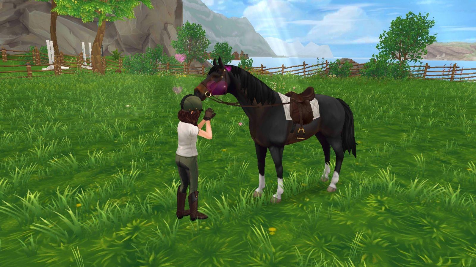 Player and their horse in Star Stable