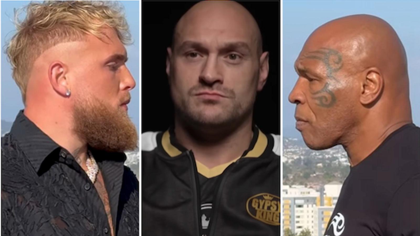 Logan Paul, Tyson Fury and Mike Tyson