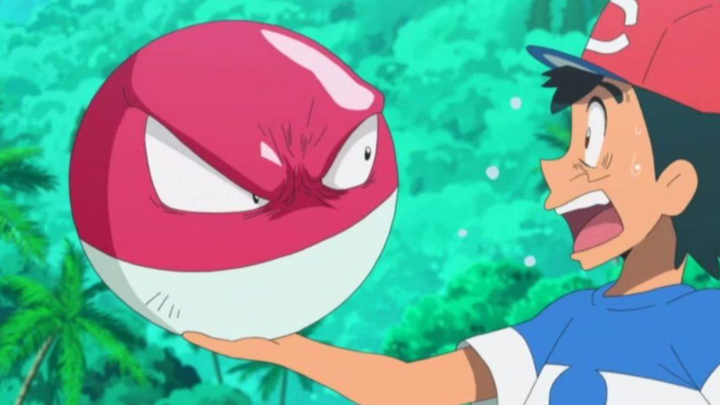 pokemon anime voltorb ash