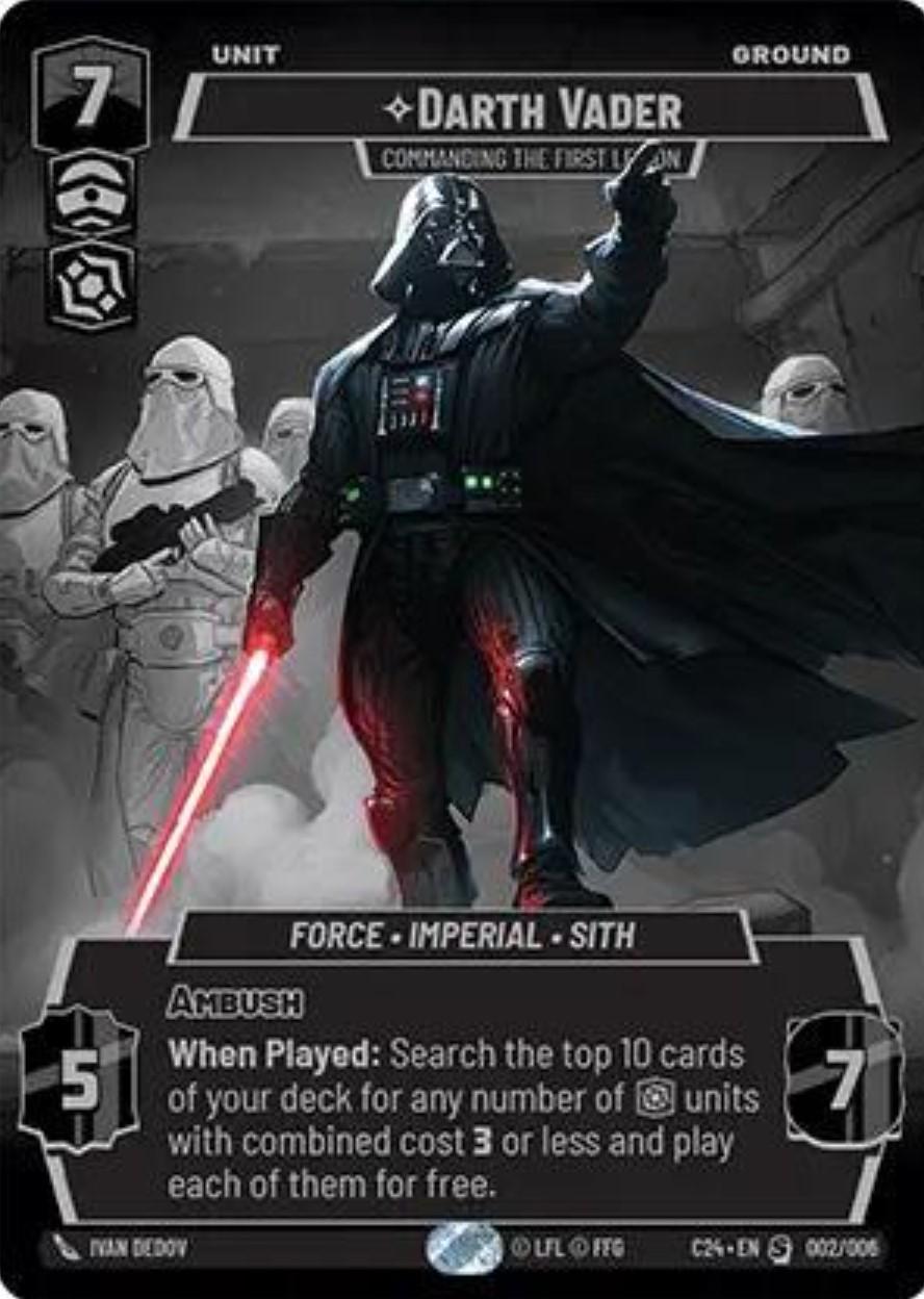 Darth Vader 2024 Convention Exclusive card in Star Wars Unlimited