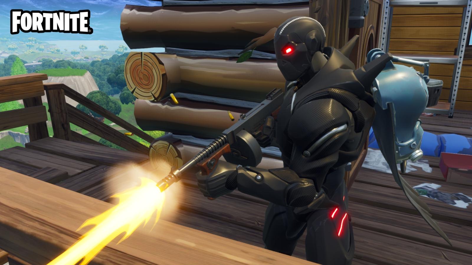 Player holding a Drum Gun in Fortnite