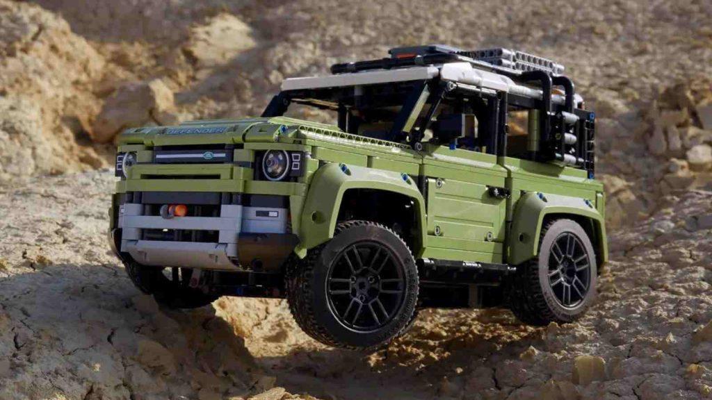 The LEGO Technic Land Rover Defender on display