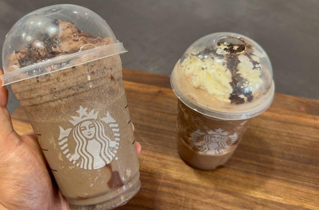 A mocha cookie crumble frappuccino