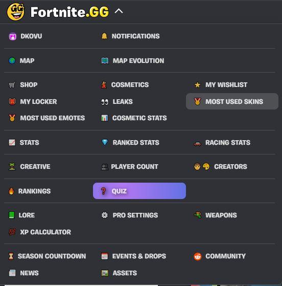 Fortnite.gg tab