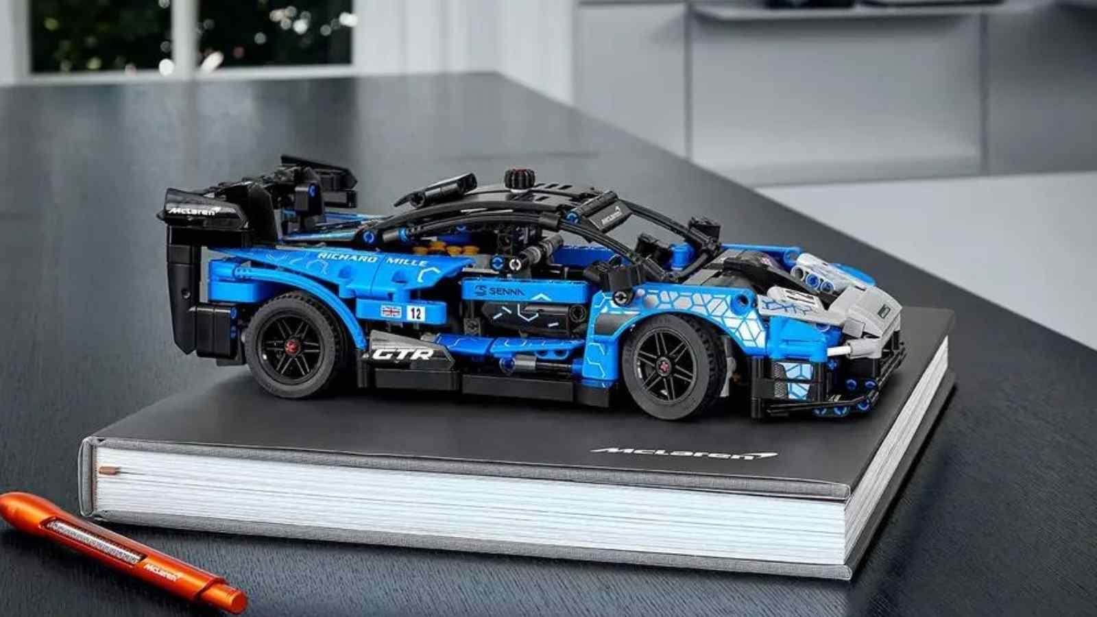 The LEGO Technic McLaren Senna GTR on display