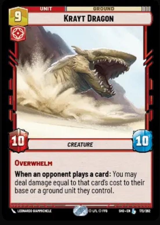 Krayt Legendary card in Star Wars Unlimited