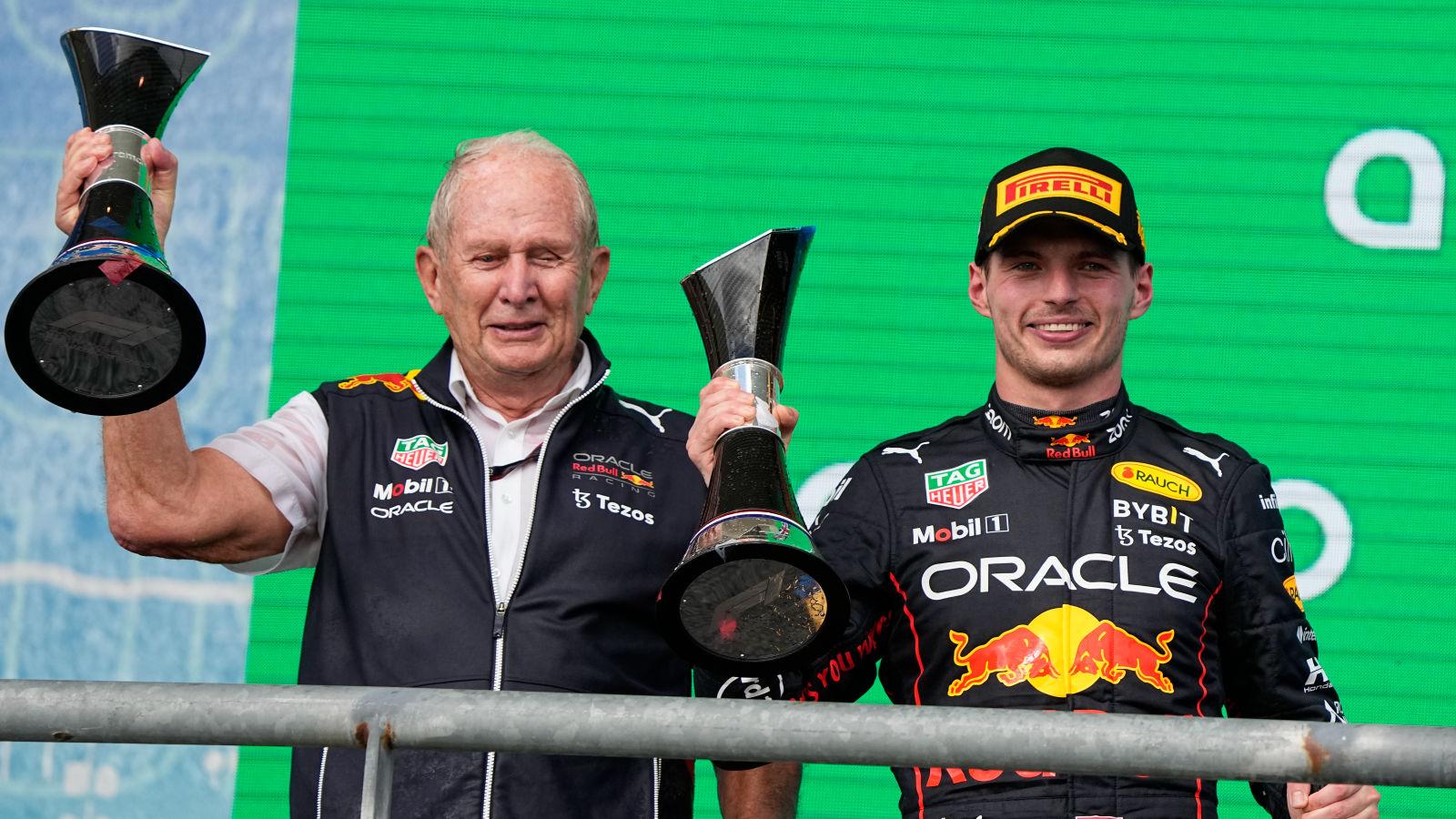 Helmut Marko and Max Verstappen