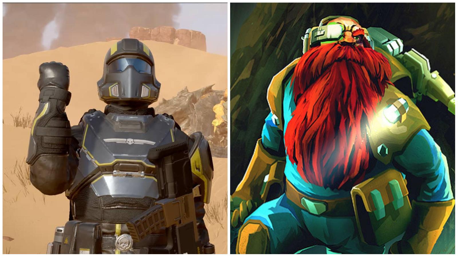 Helldivers 2 and Deep Rock Galactic characters