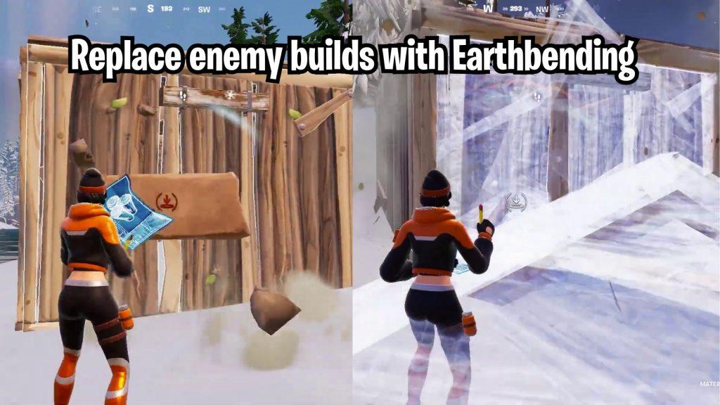 Earthbending phase walls in Fortnite