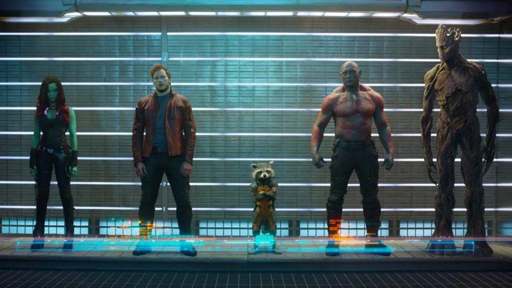 The cast of Guardians of the Galaxy