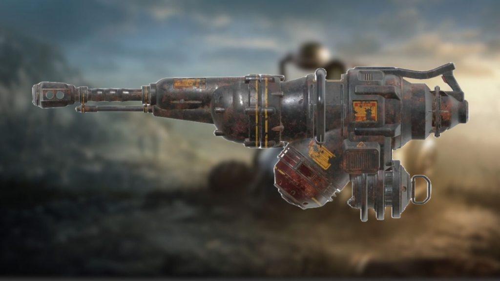 An image of the Gauss Minigun in Fallout 76. 