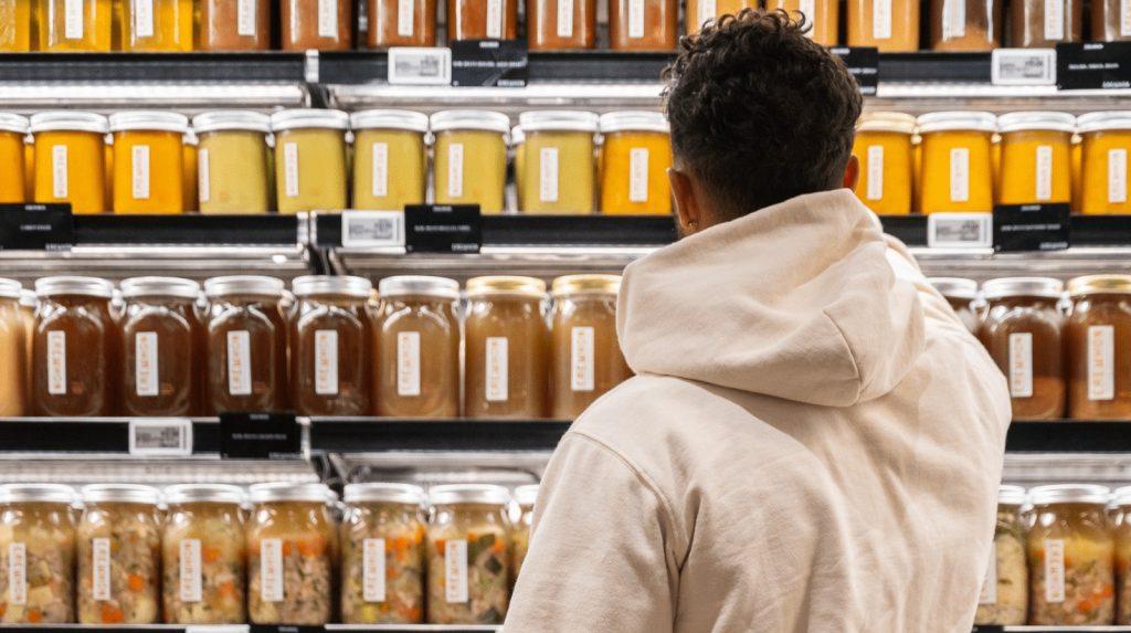 The food shelves at Erewhon