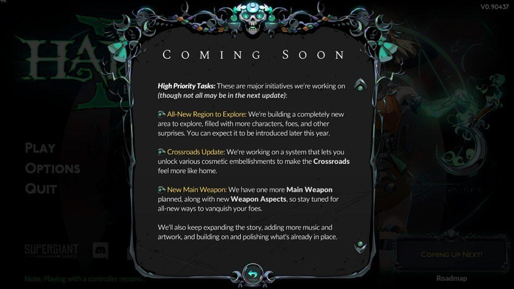 Hades 2 Roadmap