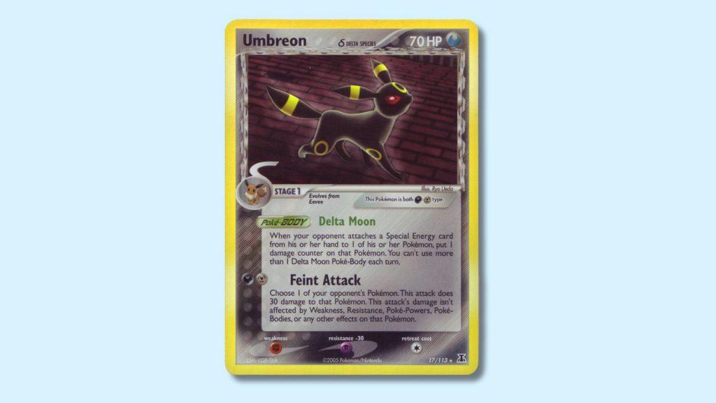 Umbreon Delta Pokemon card.