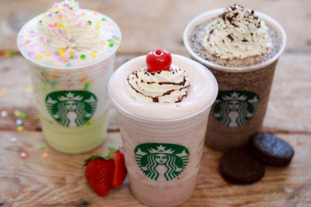 Starbucks frappuccinos