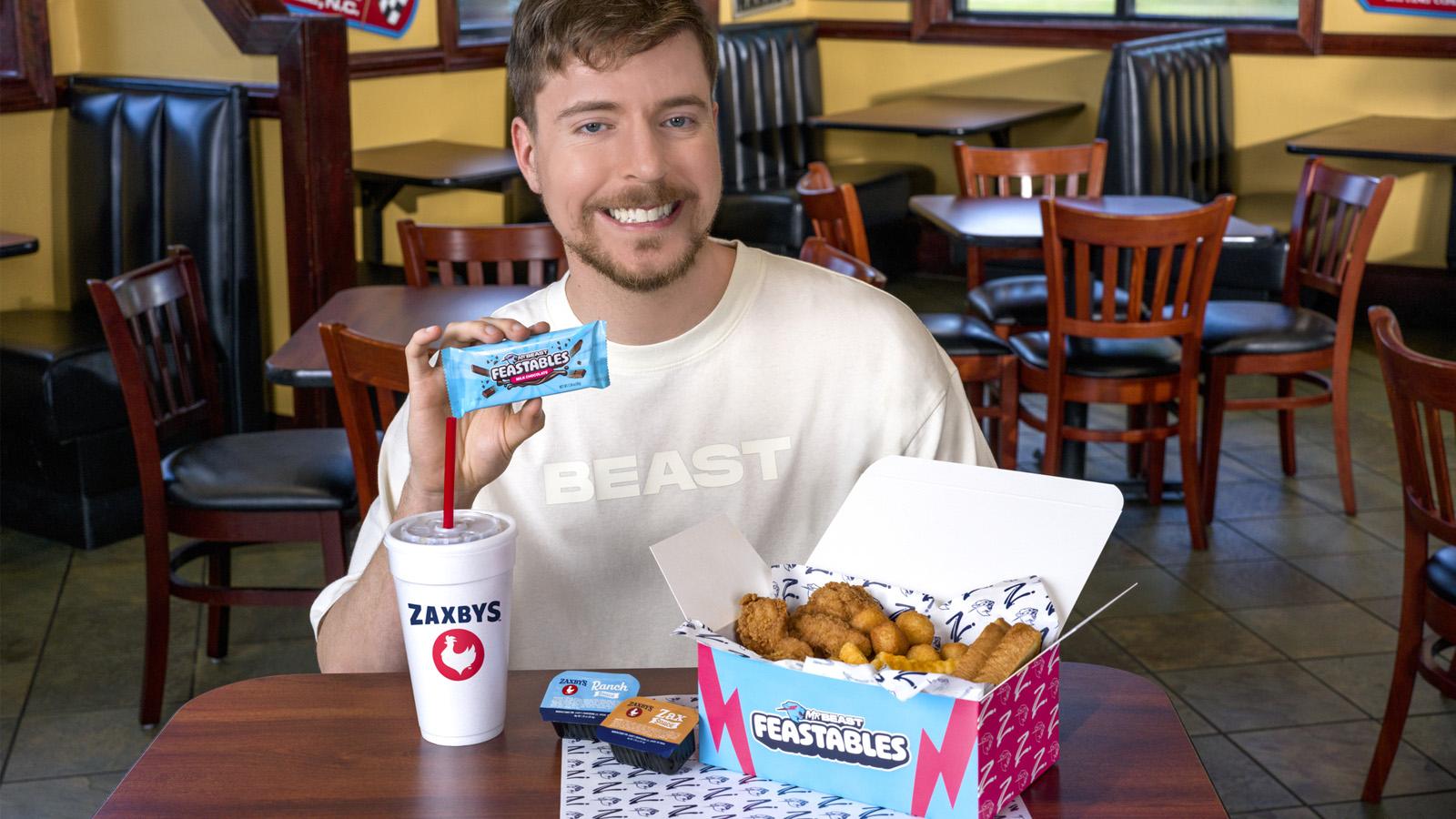 Zaxbys meal mrbeast looking into camera