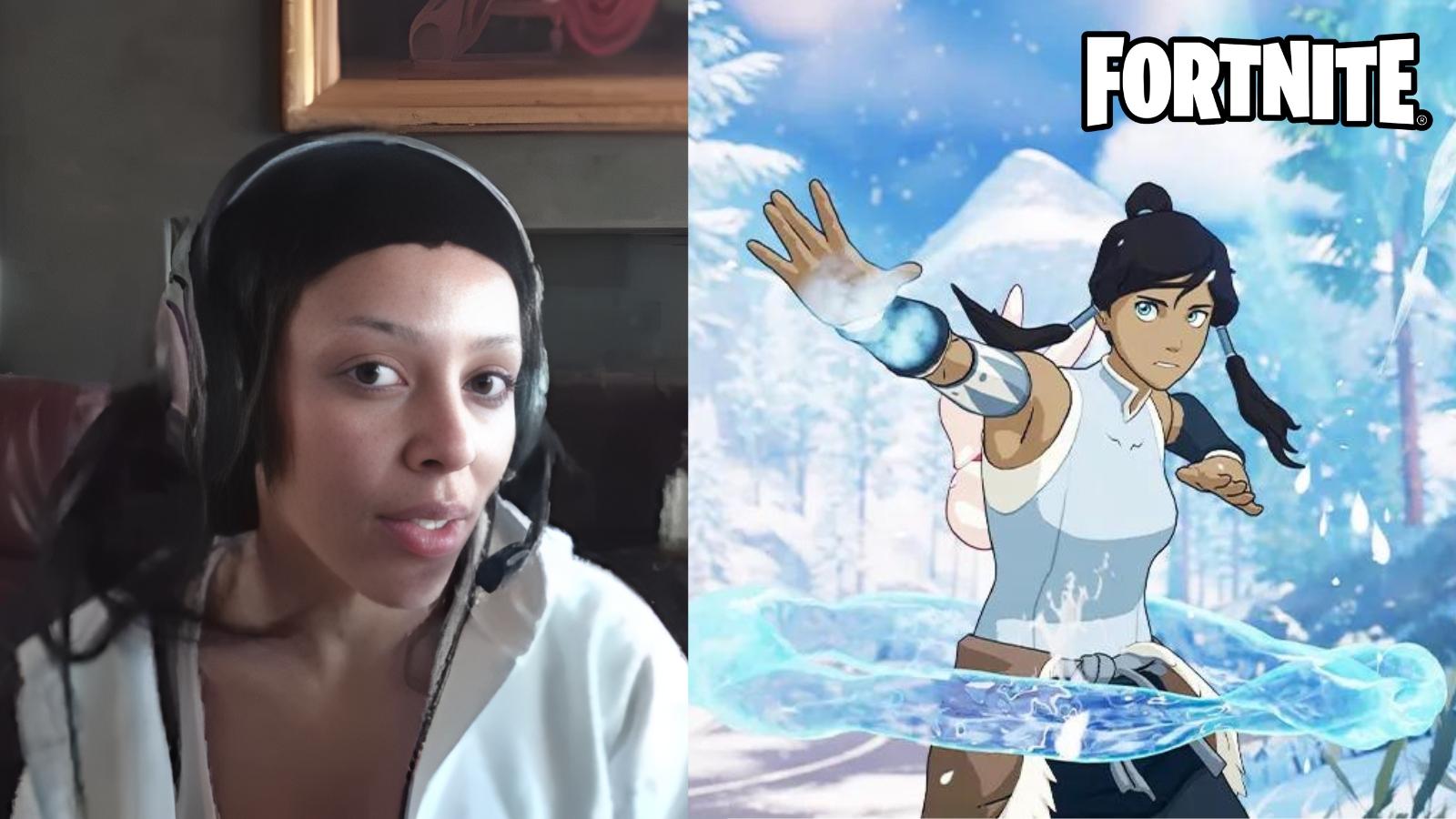 Doja Cat and Avatar Waterbending mythic in Fortnite