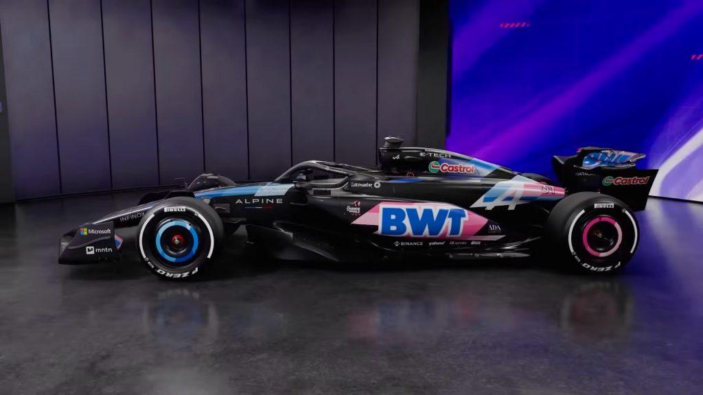 Alpine team livery in F1 24.