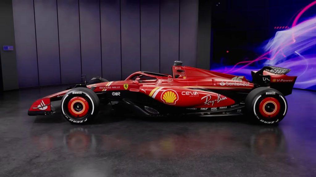 Ferrari team livery in F1 24.