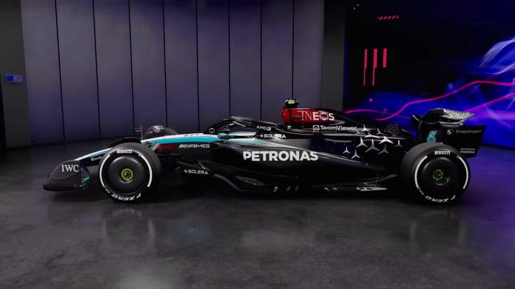 Mercedes team livery in F1 24.