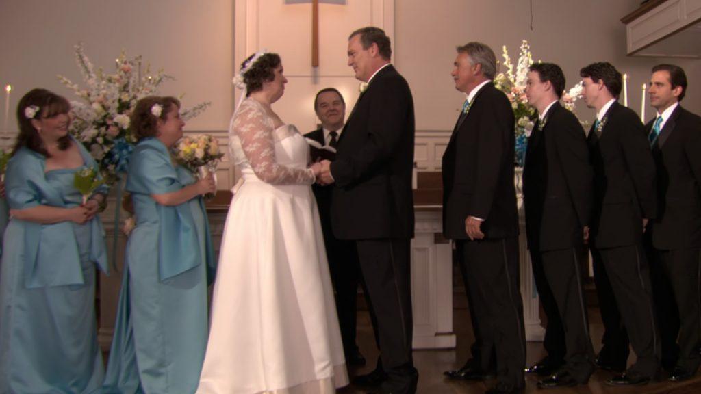 Phyllis and Bob Vance's church wedding in The Office