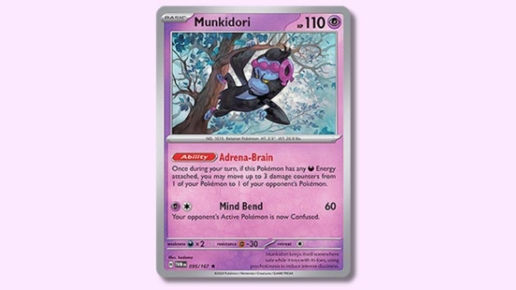 Munkidori Pokemon card.