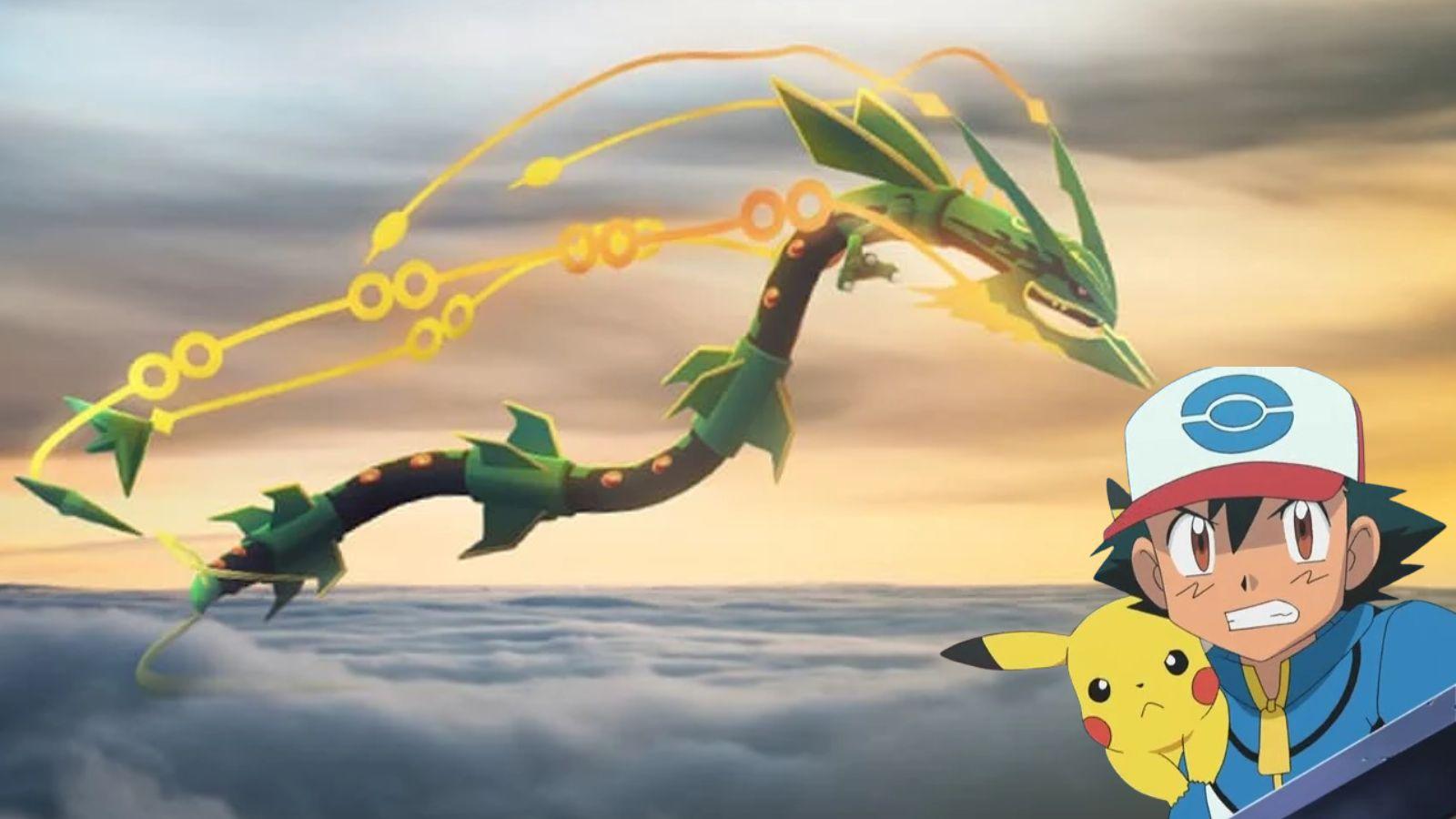 Mega Rayquaza angry Ash