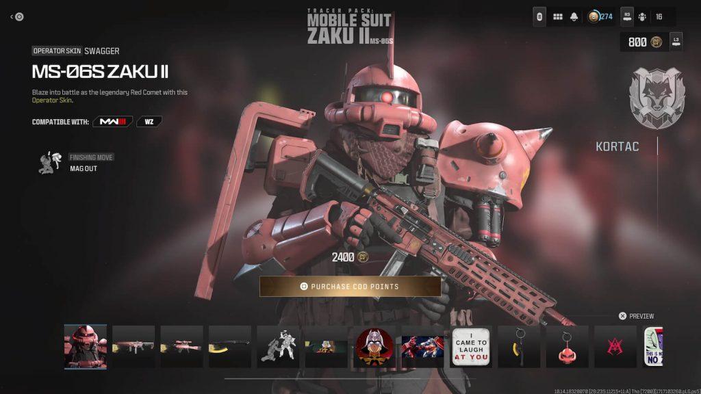 Zaku operator bundle MW3