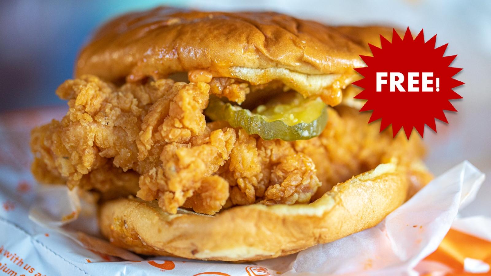 Free Popeyes sandwich