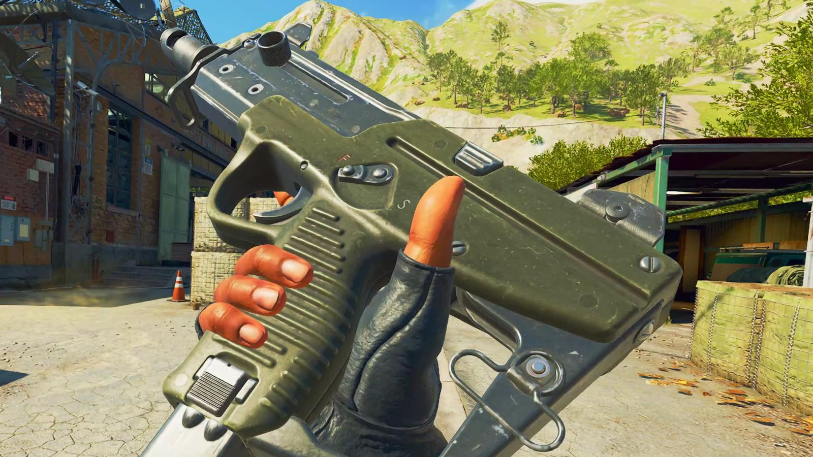 The Saug smg being inspected in Call of Duty: Black Ops 6.