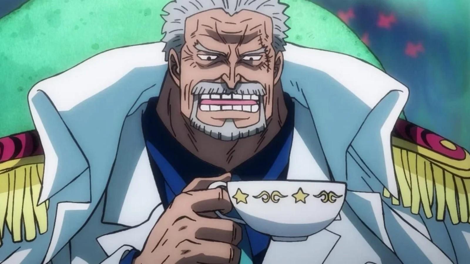 Monkey D. Garp having tea