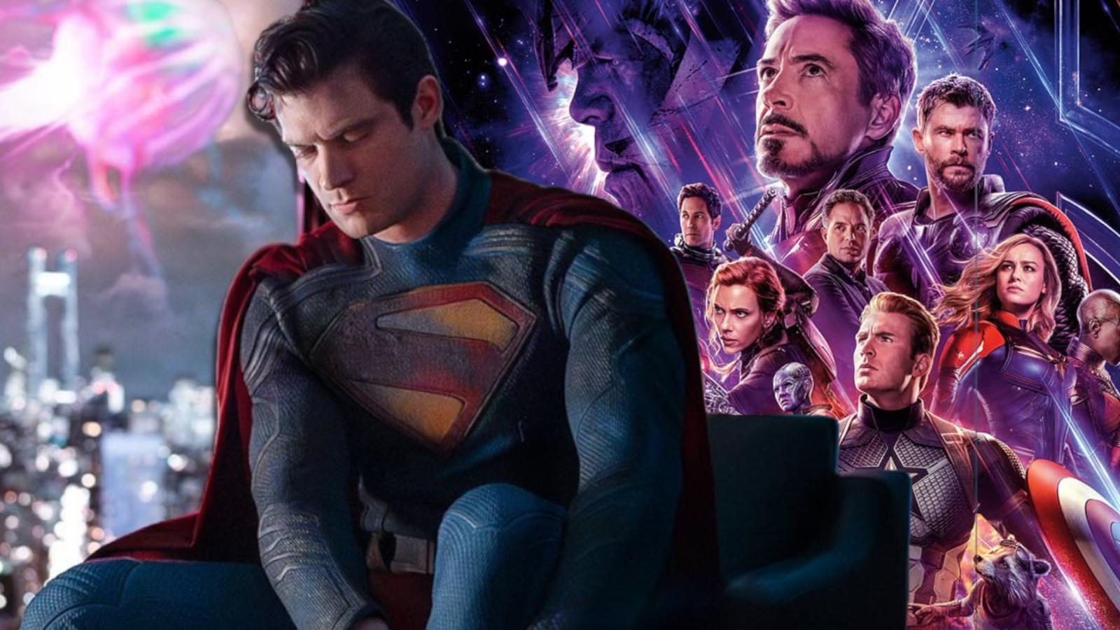 Superman Legacy and Avengers: Endgame key art