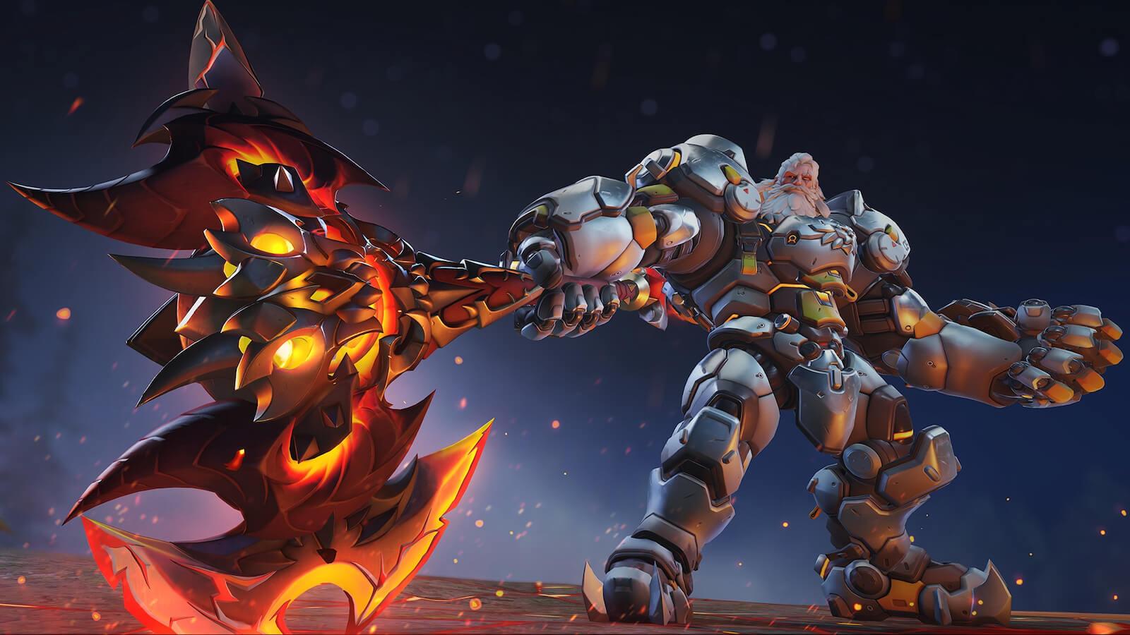 Overwatch 2 Reinhardt Mythic Weapon skin artwork