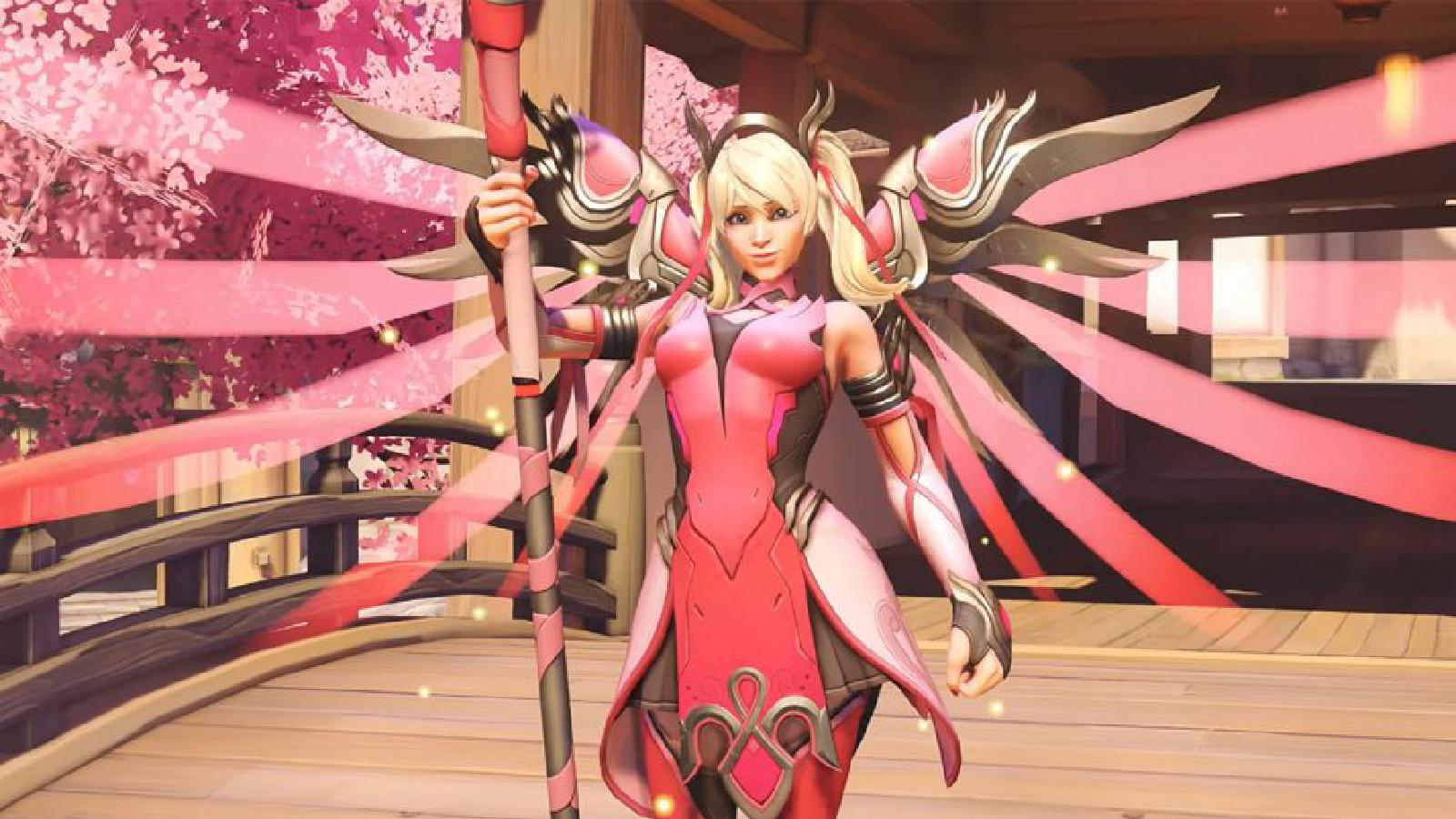 pink mercy skin in overwatch