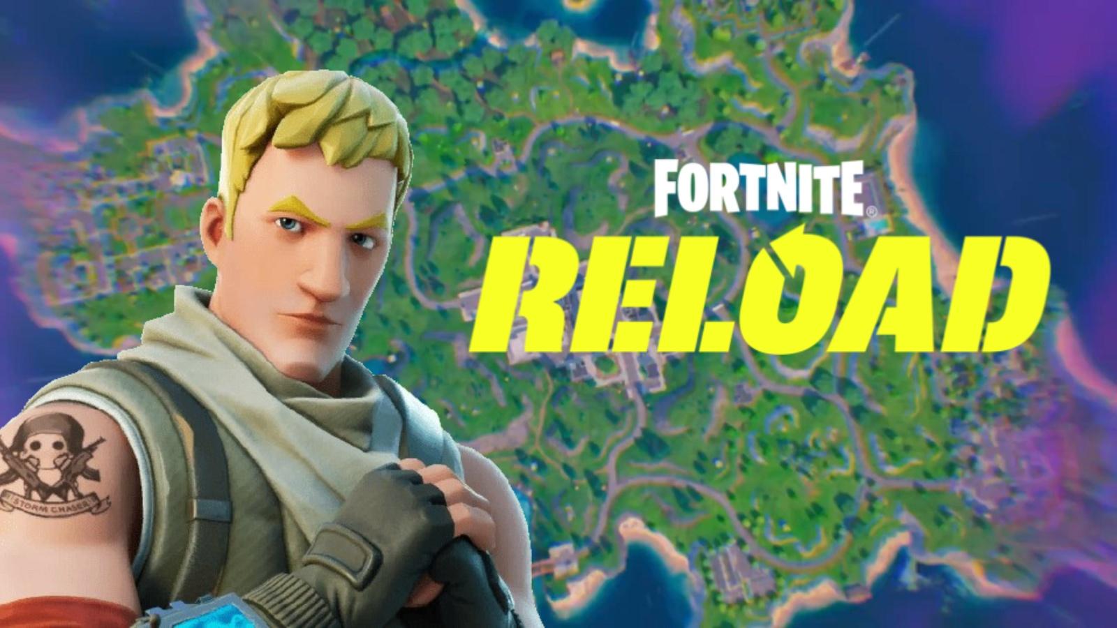 A screenshot featuring the best landing spots in Fortnite Reload.