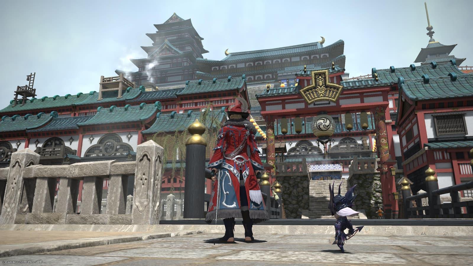 A screenshot featuring Kugane in FFXIV.