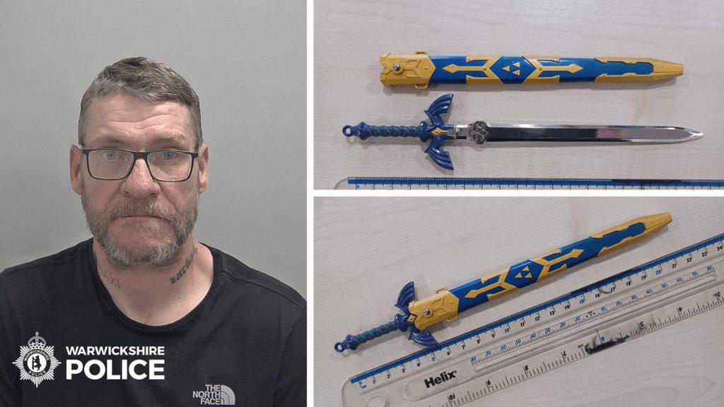 man arrested for carrying Zelda master sword