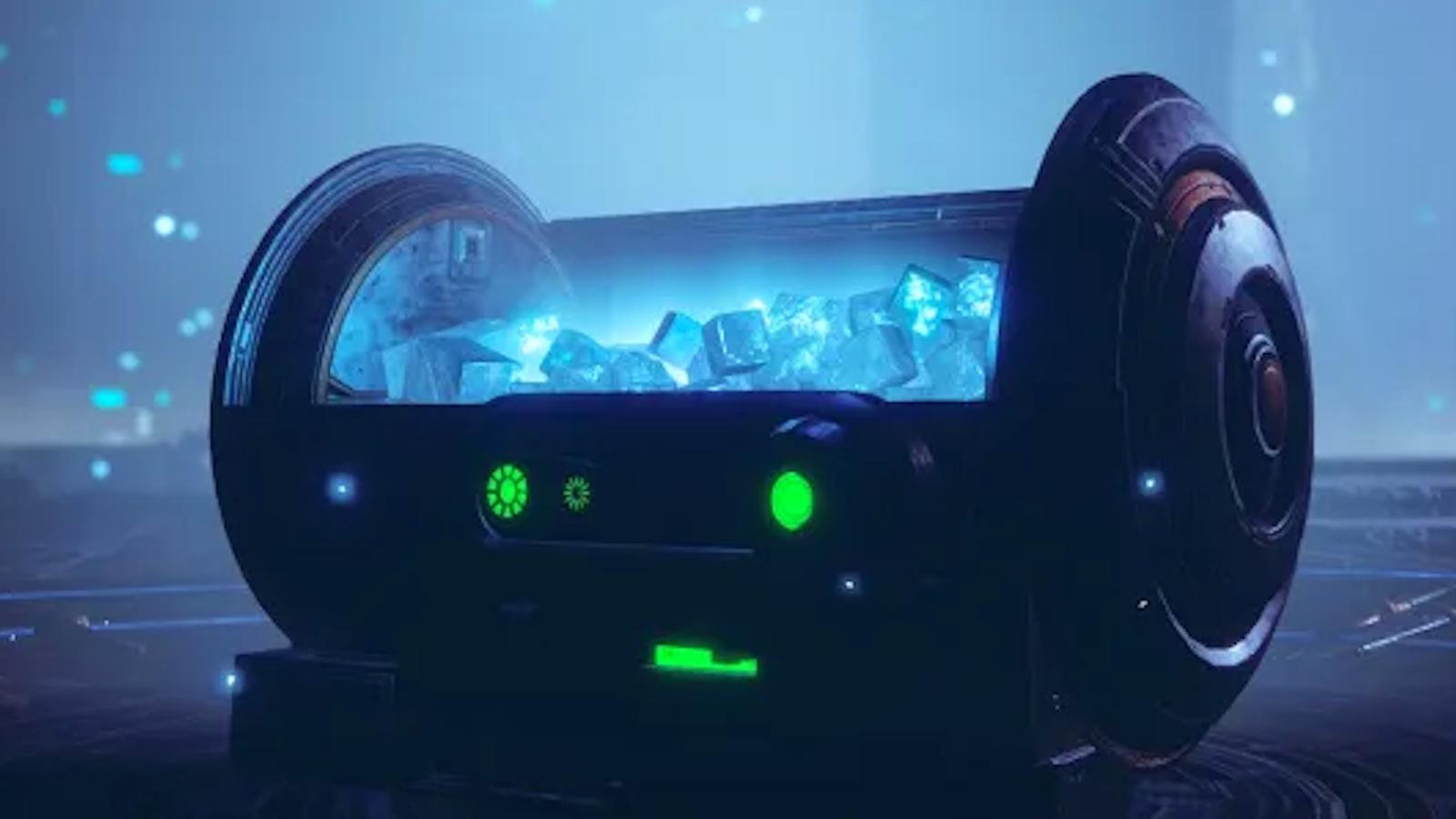 Glimmer chest shining in Destiny 2.