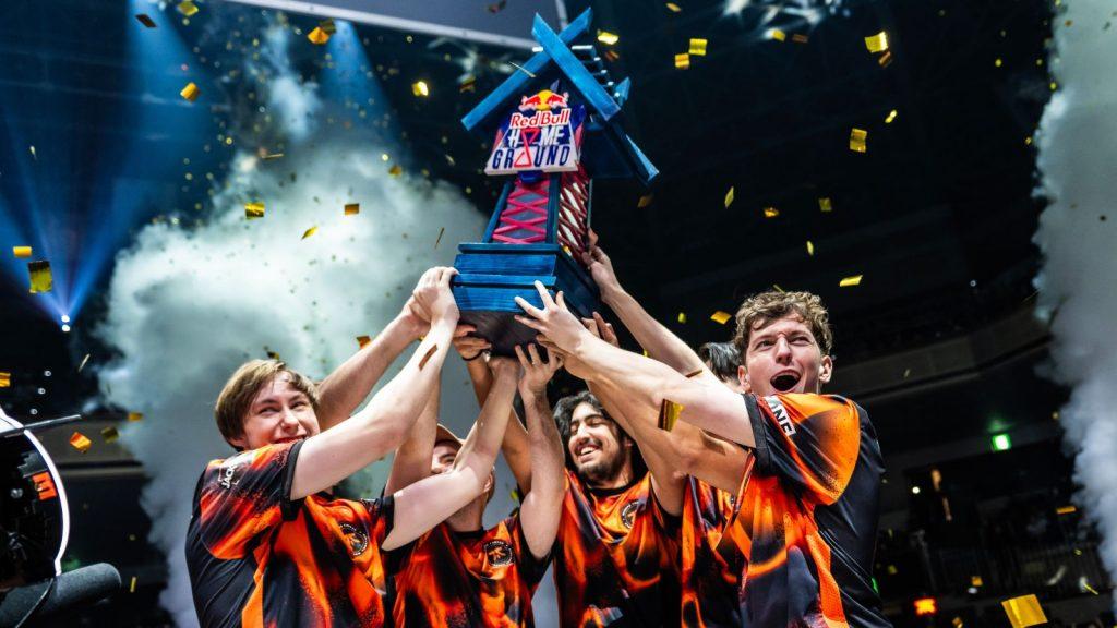 fnatic lift Red Bull Home Ground trophy 2023