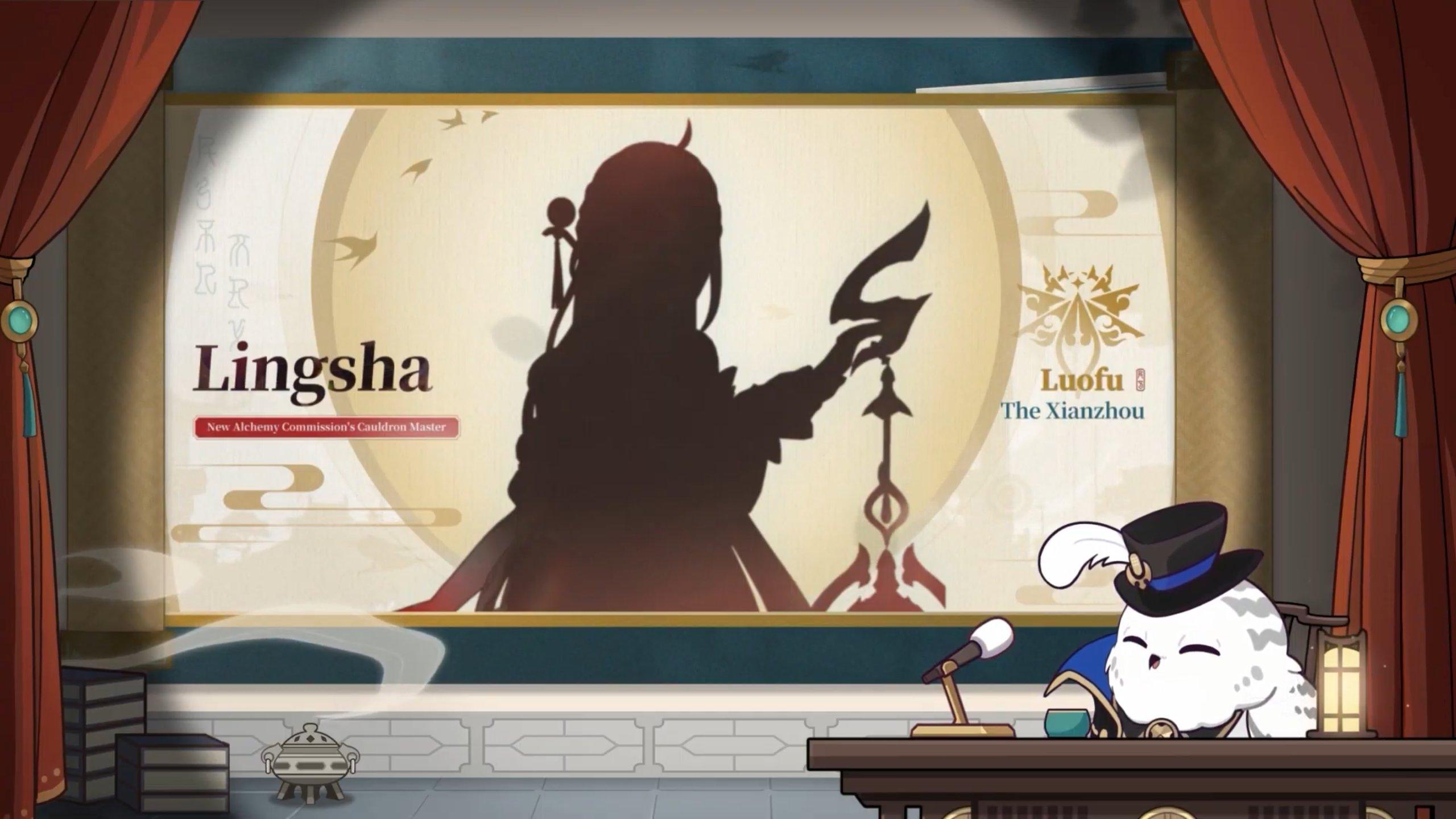 A screenshot of Lingsha from Honkai Star Rail livestream