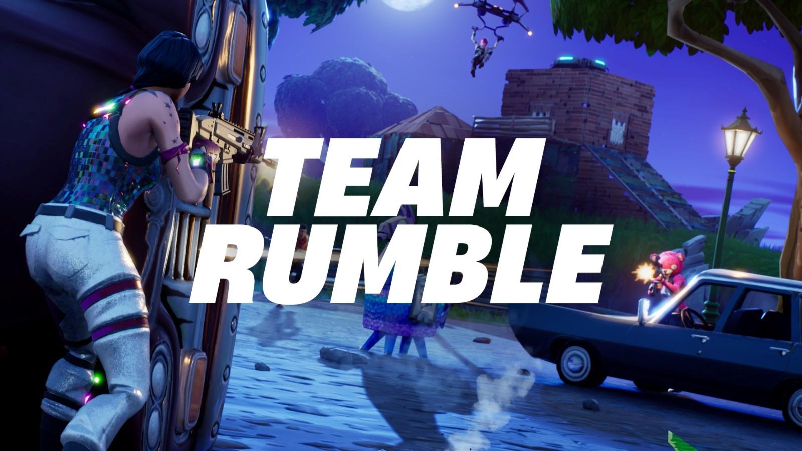 A screenshot featuring Team Rumble in Fortnite.