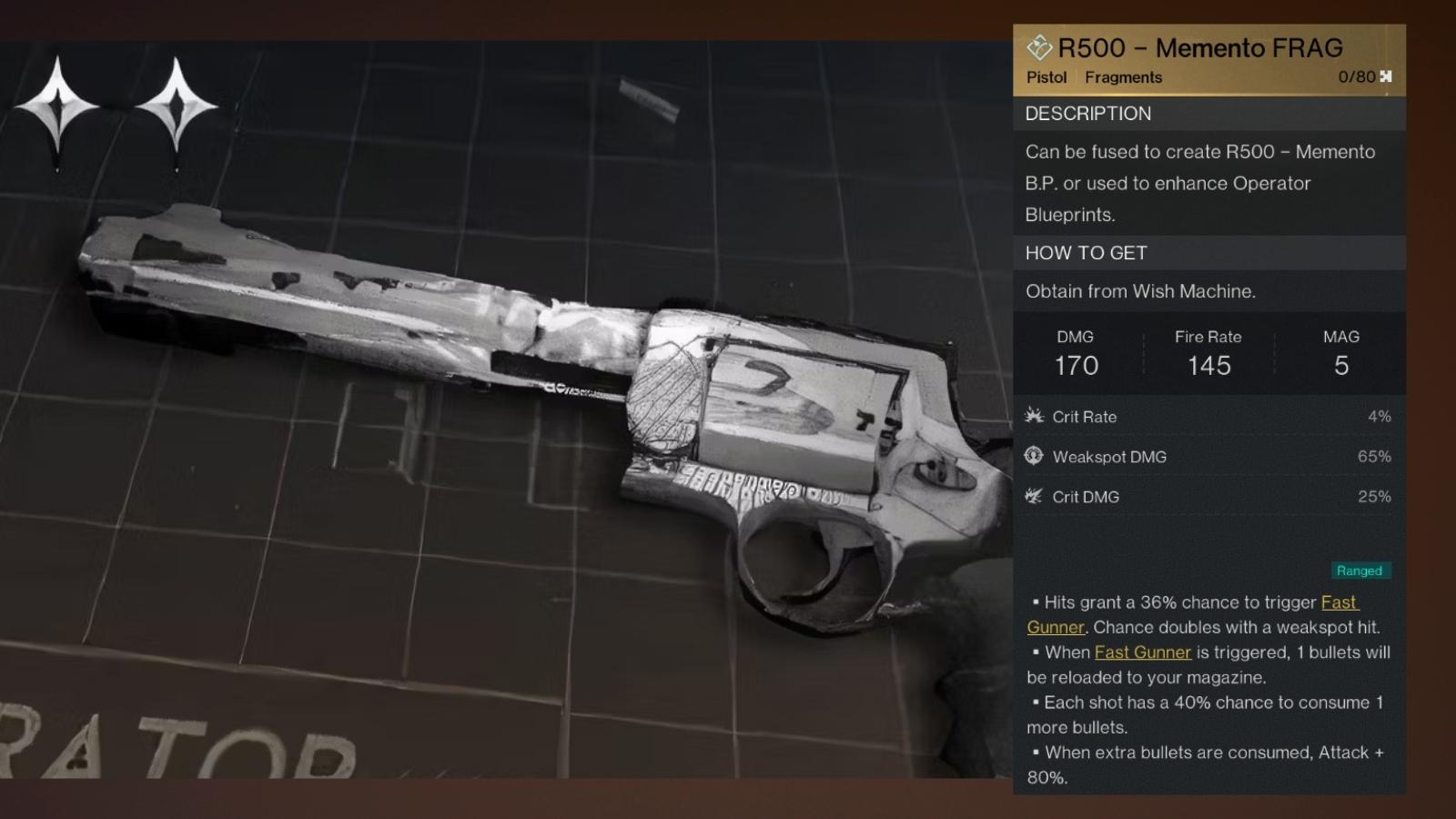 R500 - Memento Pistol in Once Human