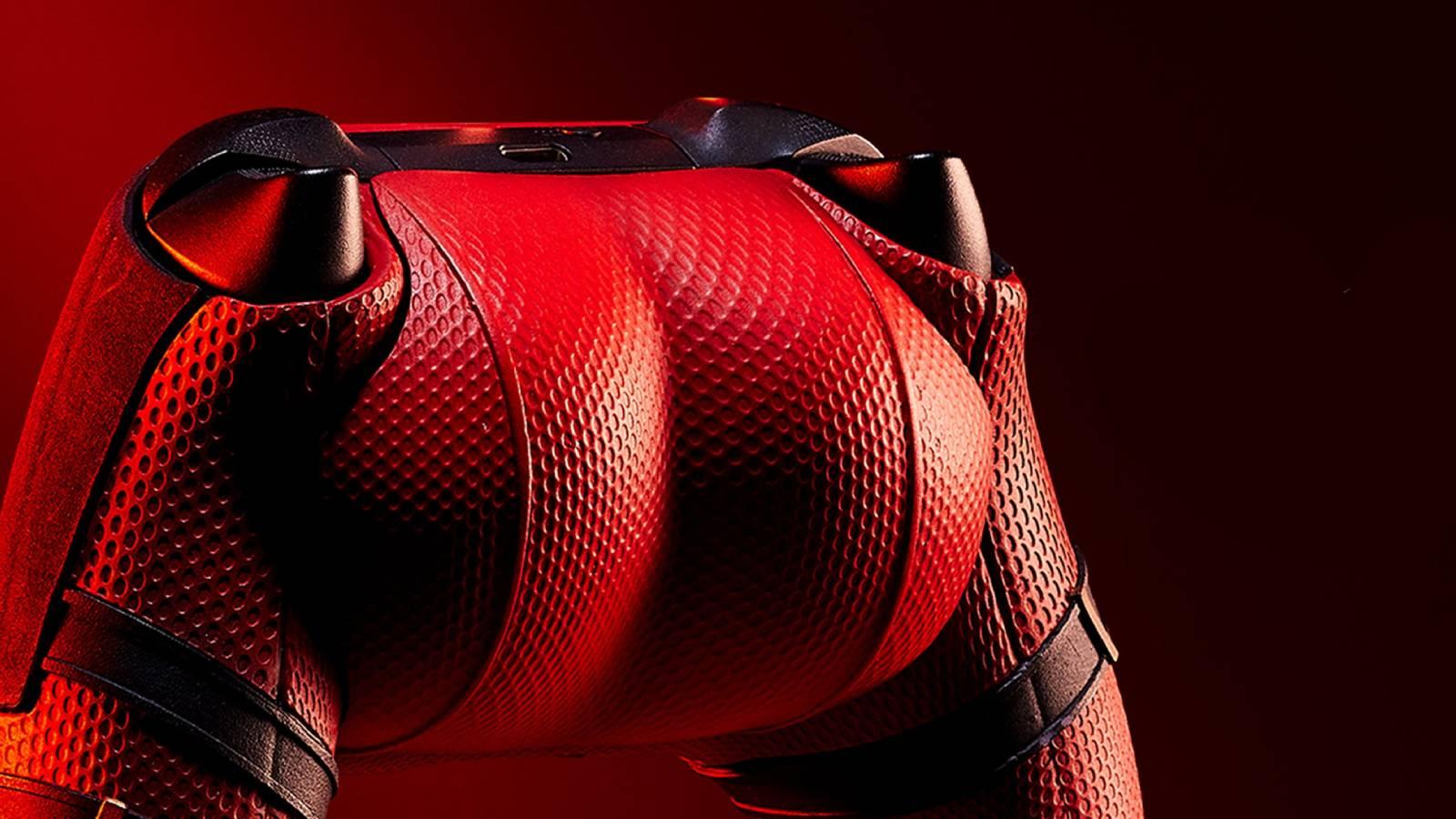 Promotional image of the new Deadpool Xbox controller.