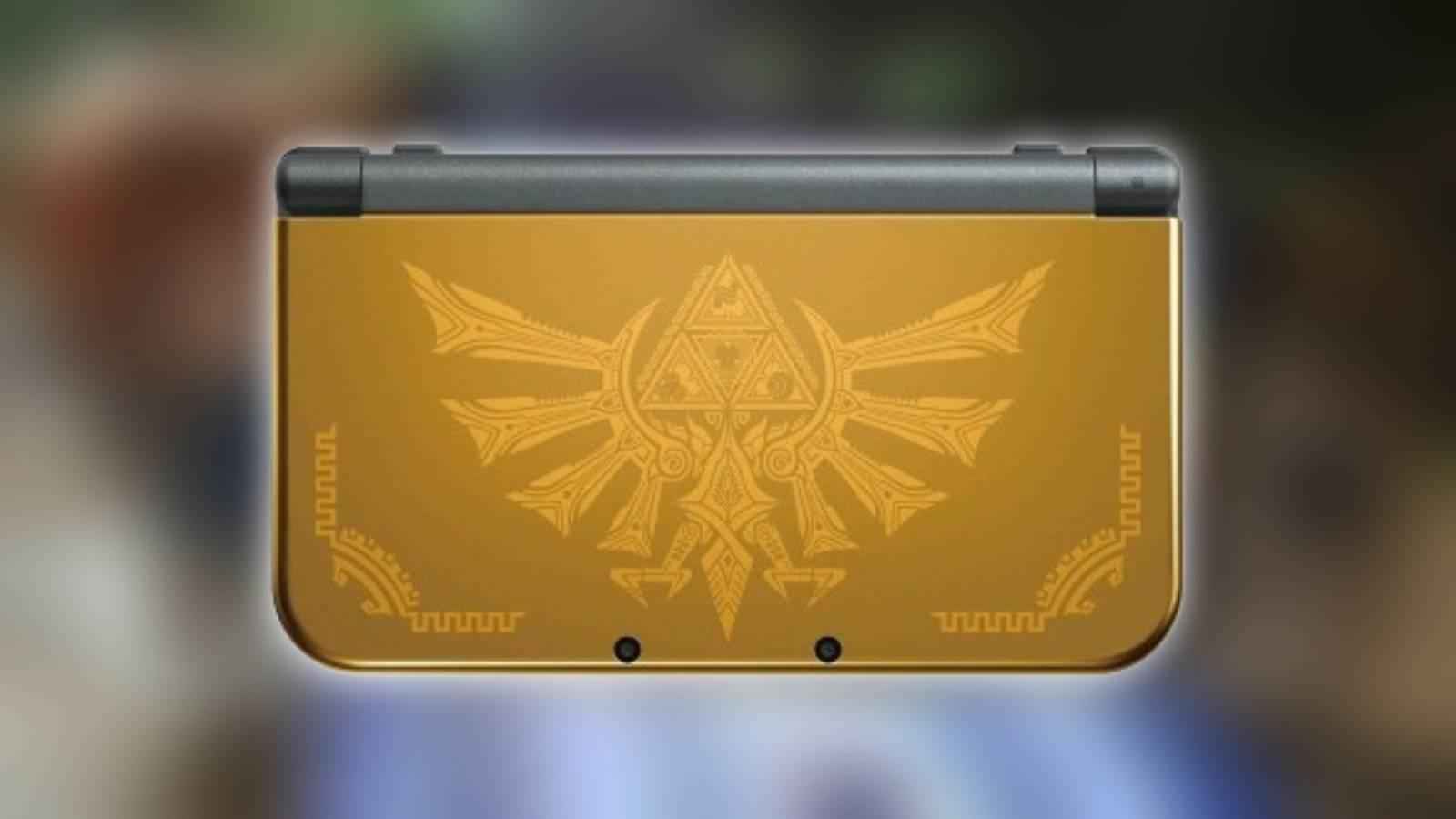 Image of the New Nintendo 3DS XL Hyrule Edition.